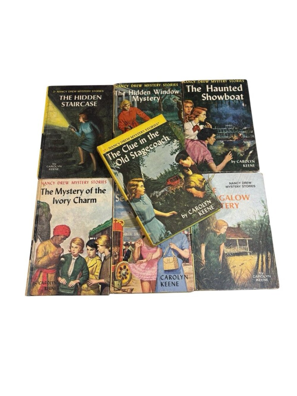 Lot 7 Vintage Nancy Drew Books 1960s Hardcover Nostalgia Gift Collectible